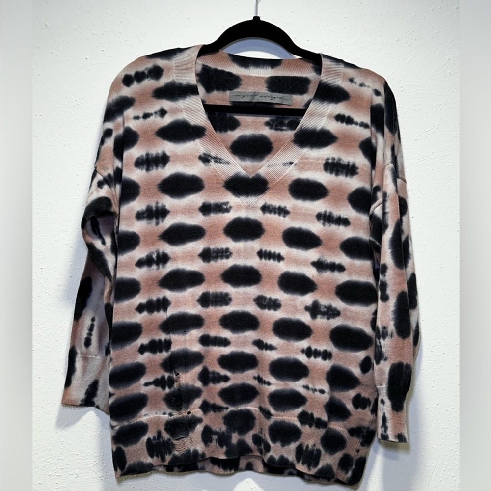 Raquel Allegra V Neck Sweater. Brand new. Never worn. Distressed.